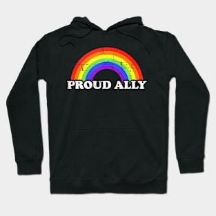 Proud Ally Rainbow Lgbt Pride Month For Men Women Hoodie